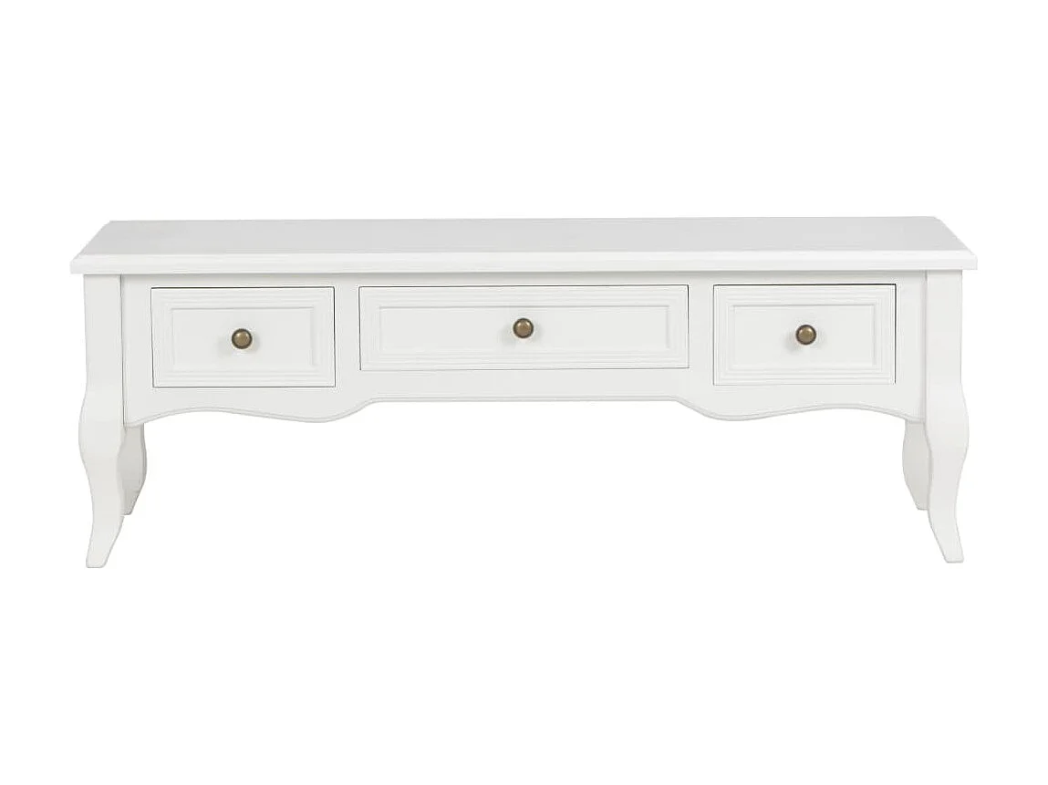 Meuble TV Blanc 100 x 35 x 35 cm Bois