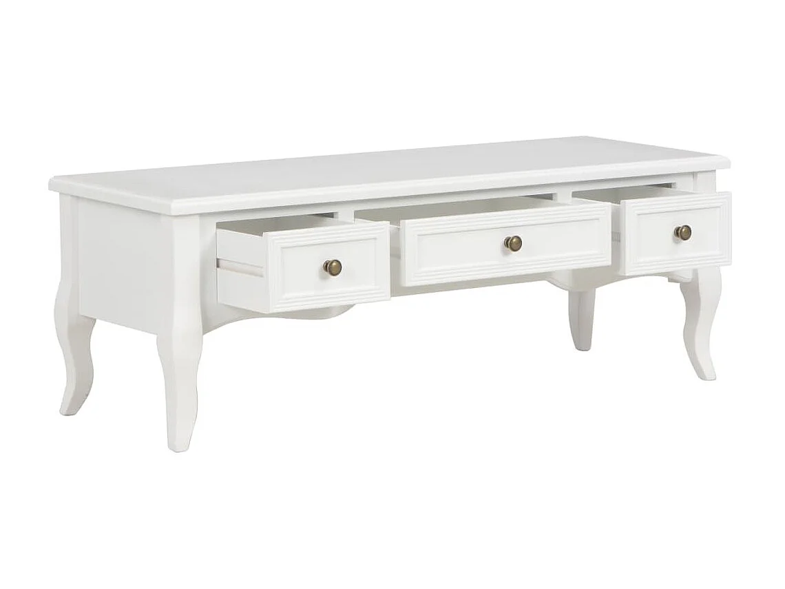 Meuble TV Blanc 100 x 35 x 35 cm Bois