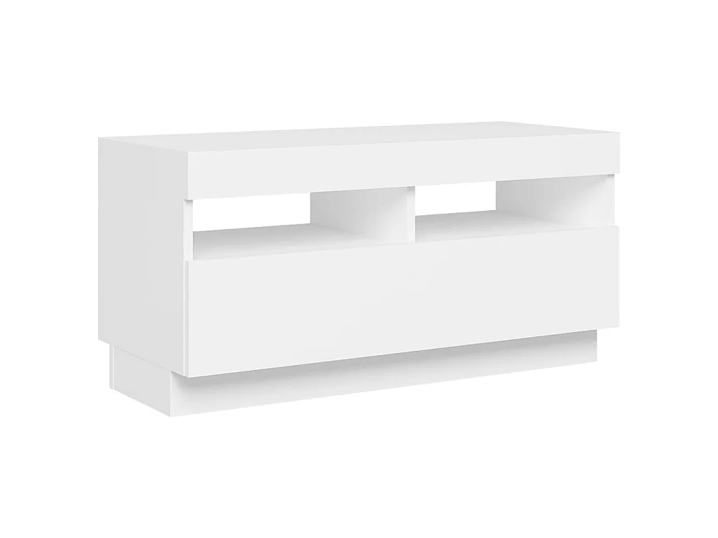 Mobile TV con luci LED bianche 80x35x40 cm