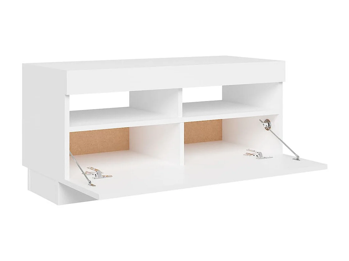 Mobile TV con luci LED bianche 80x35x40 cm