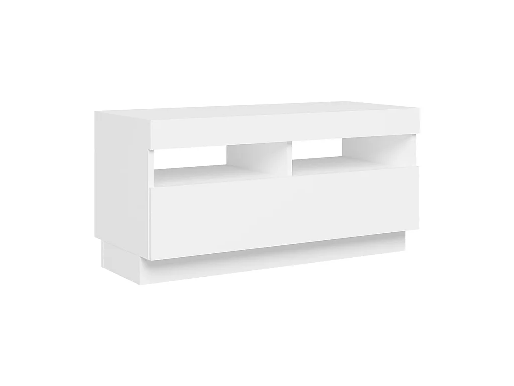 TV-meubel met witte LED-verlichting 80x35x40 cm