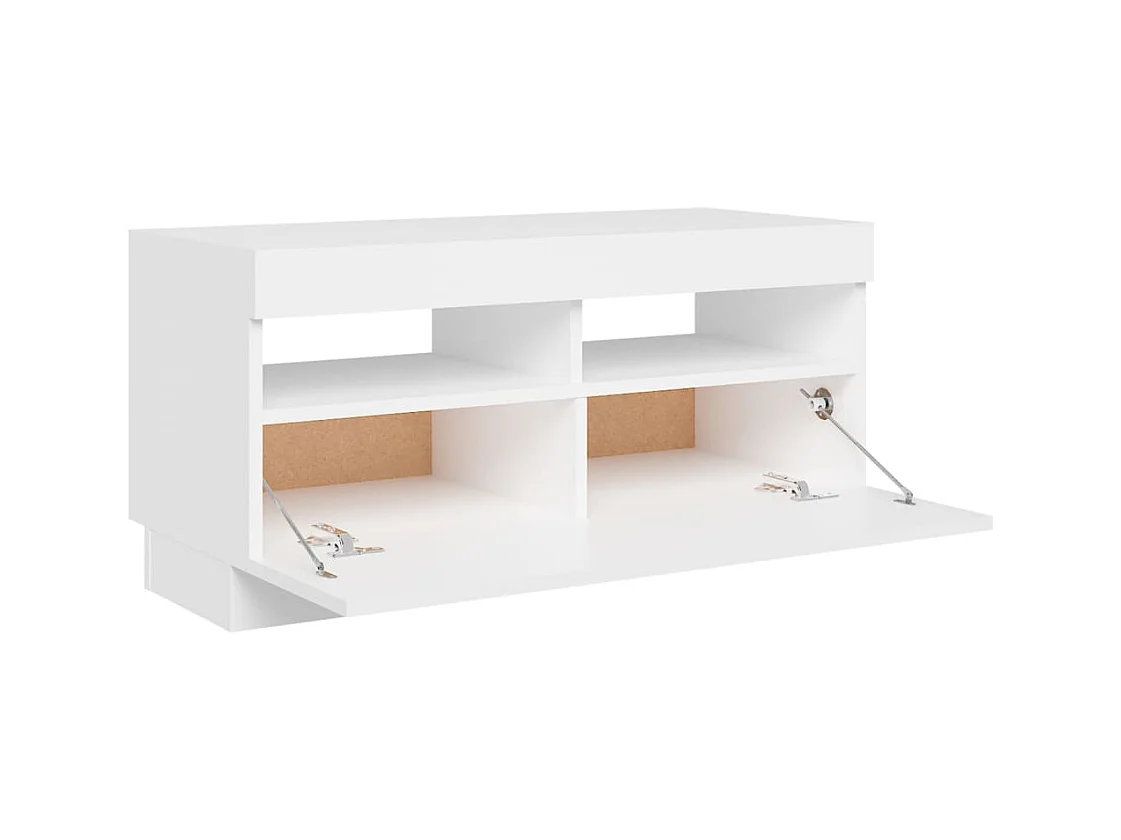 TV-meubel met witte LED-verlichting 80x35x40 cm