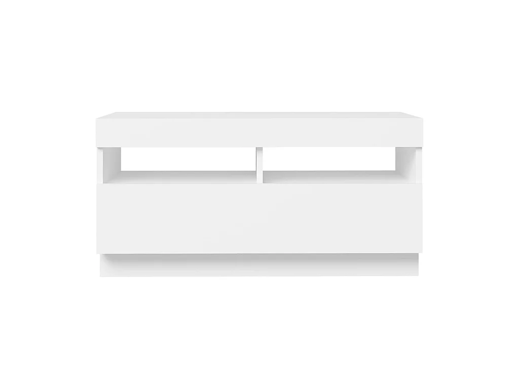 TV-meubel met witte LED-verlichting 80x35x40 cm