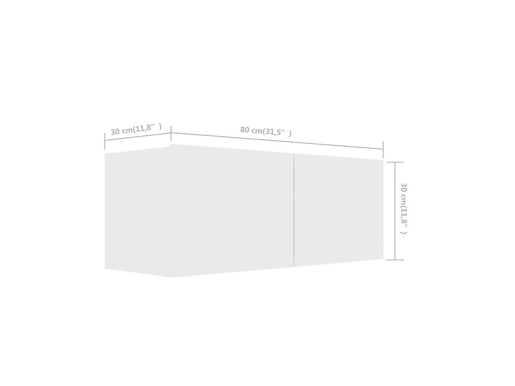 Ensemble de meuble TV 6 pcs Blanc Aggloméré