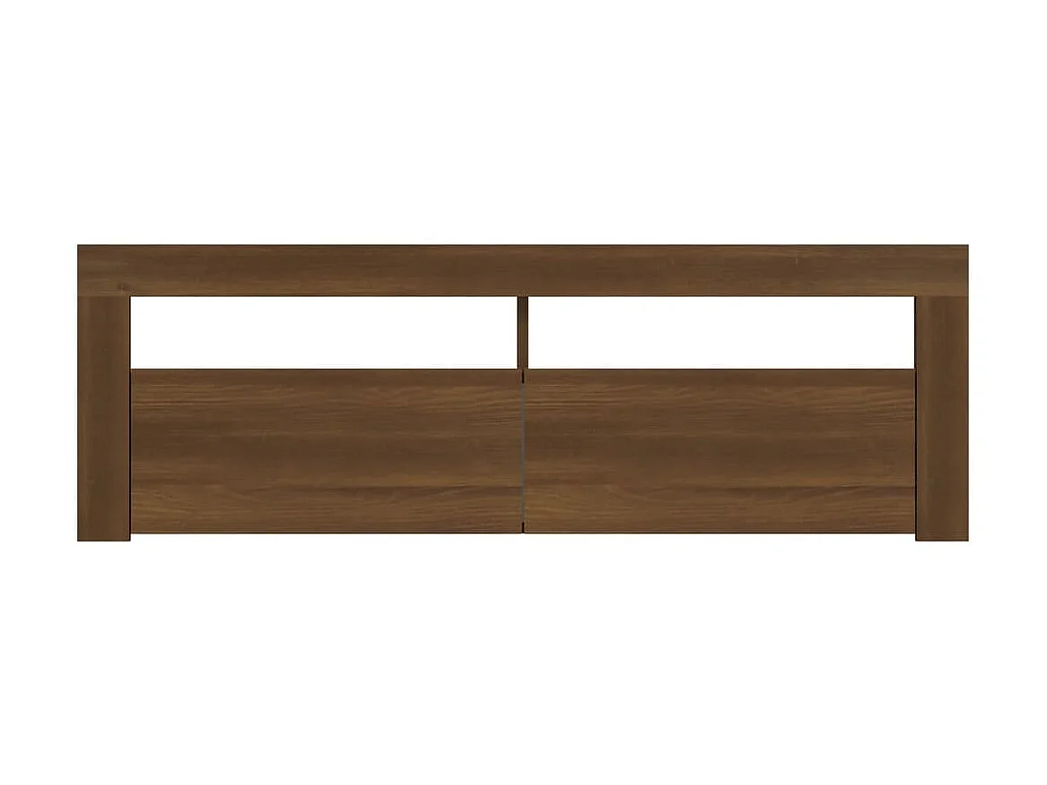 Meuble TV avec lumières LED chêne marron 120x35x40 cm