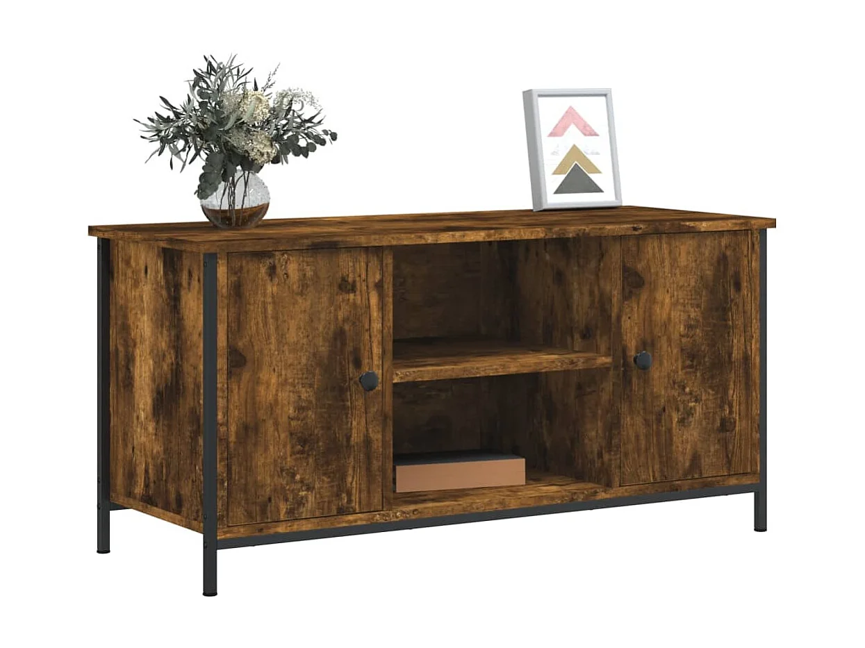 TV-Schrank Räuchereiche 100x40x50 cm Holzwerkstoff