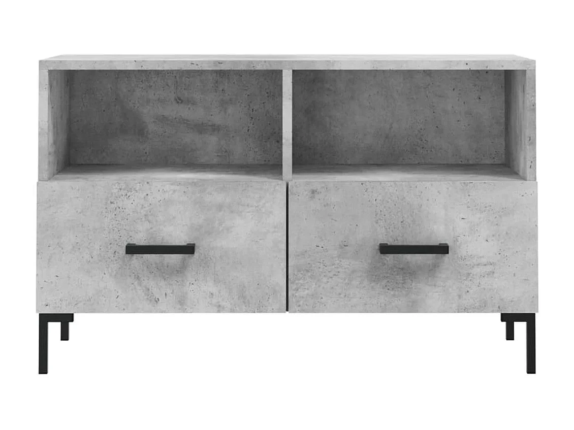 Mueble TV Gris hormigón 80x36x50 cm Madera contrachapada