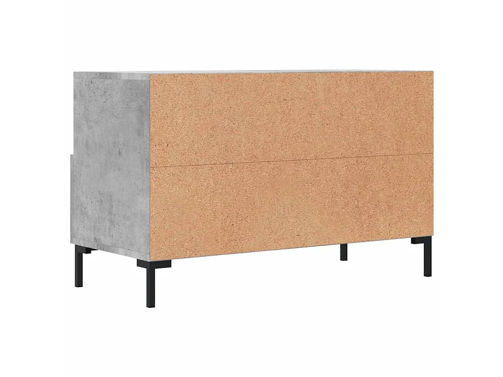 Mueble TV Gris hormigón 80x36x50 cm Madera contrachapada