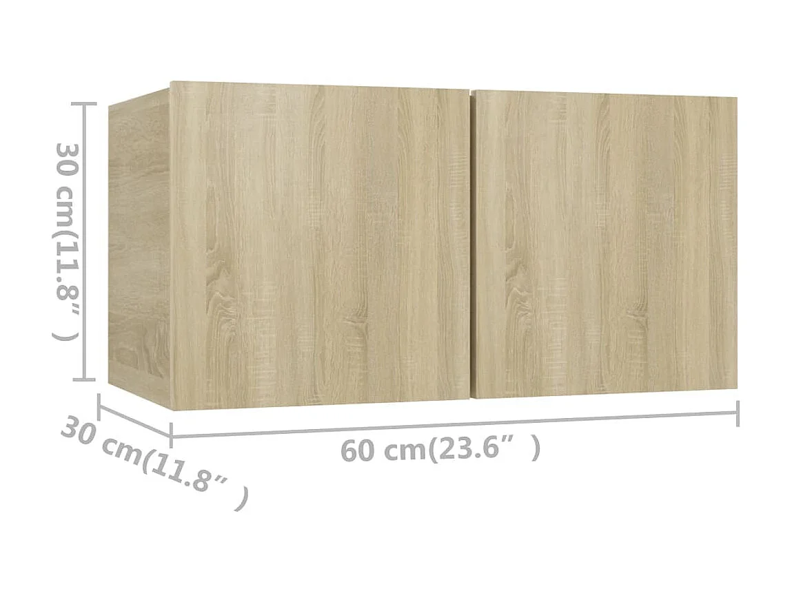Ensemble de meubles TV 5 pcs Chêne sonoma Aggloméré