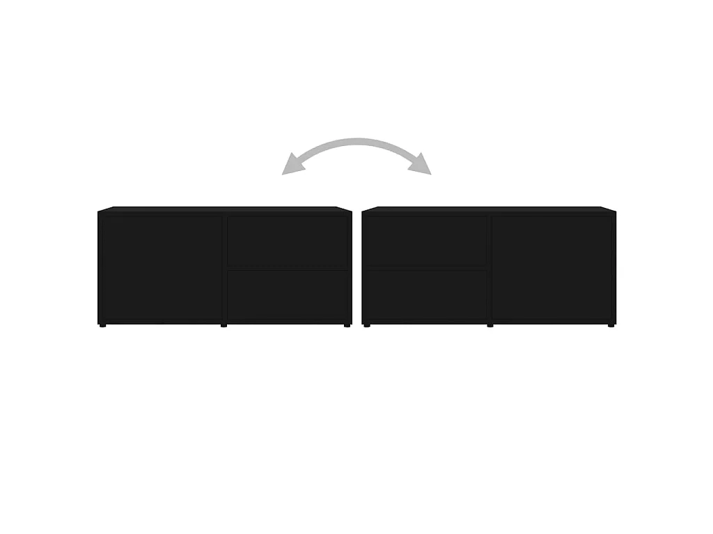 Móvel TV Preto 80x34x36 cm Aglomerado