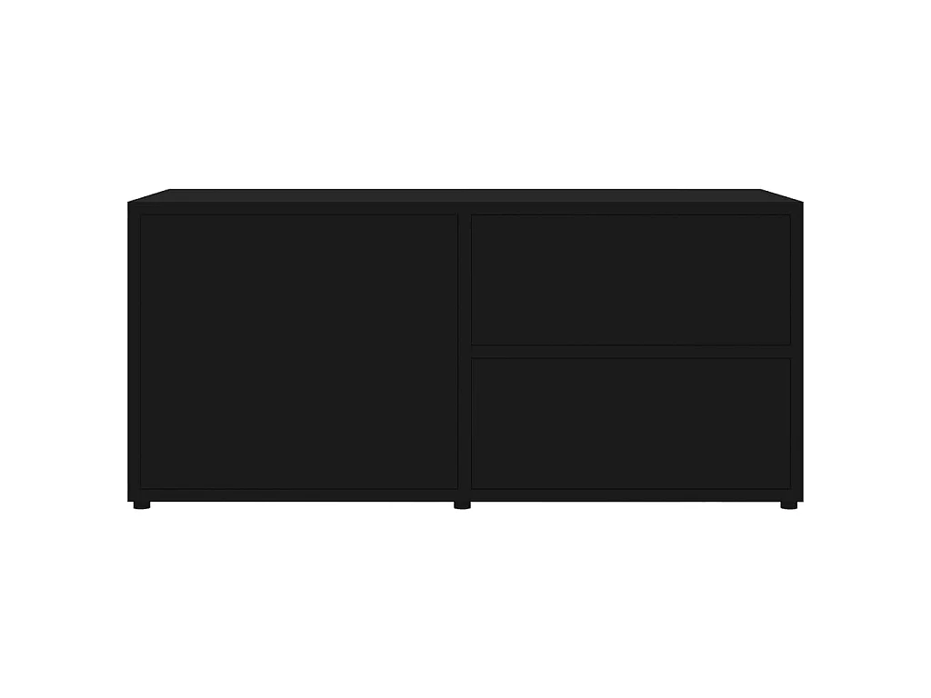 Meuble TV Noir 80x34x36 cm Aggloméré