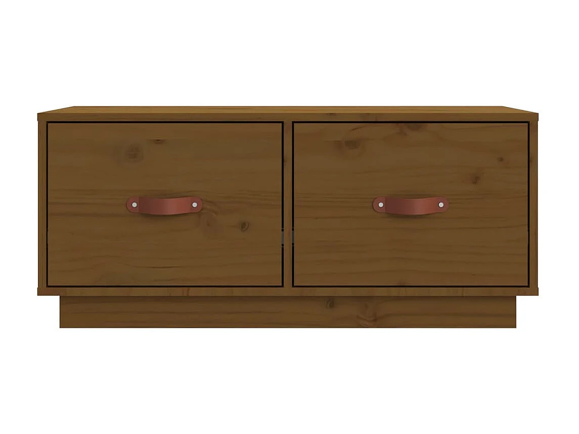 Meuble TV Marron miel 80x34x35 cm Bois de pin massif