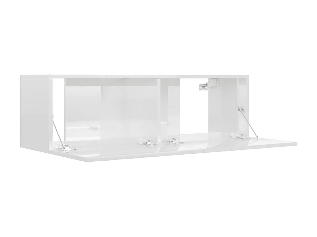 Móvel TV branco brilhante 100x30x30 cm aglomerado