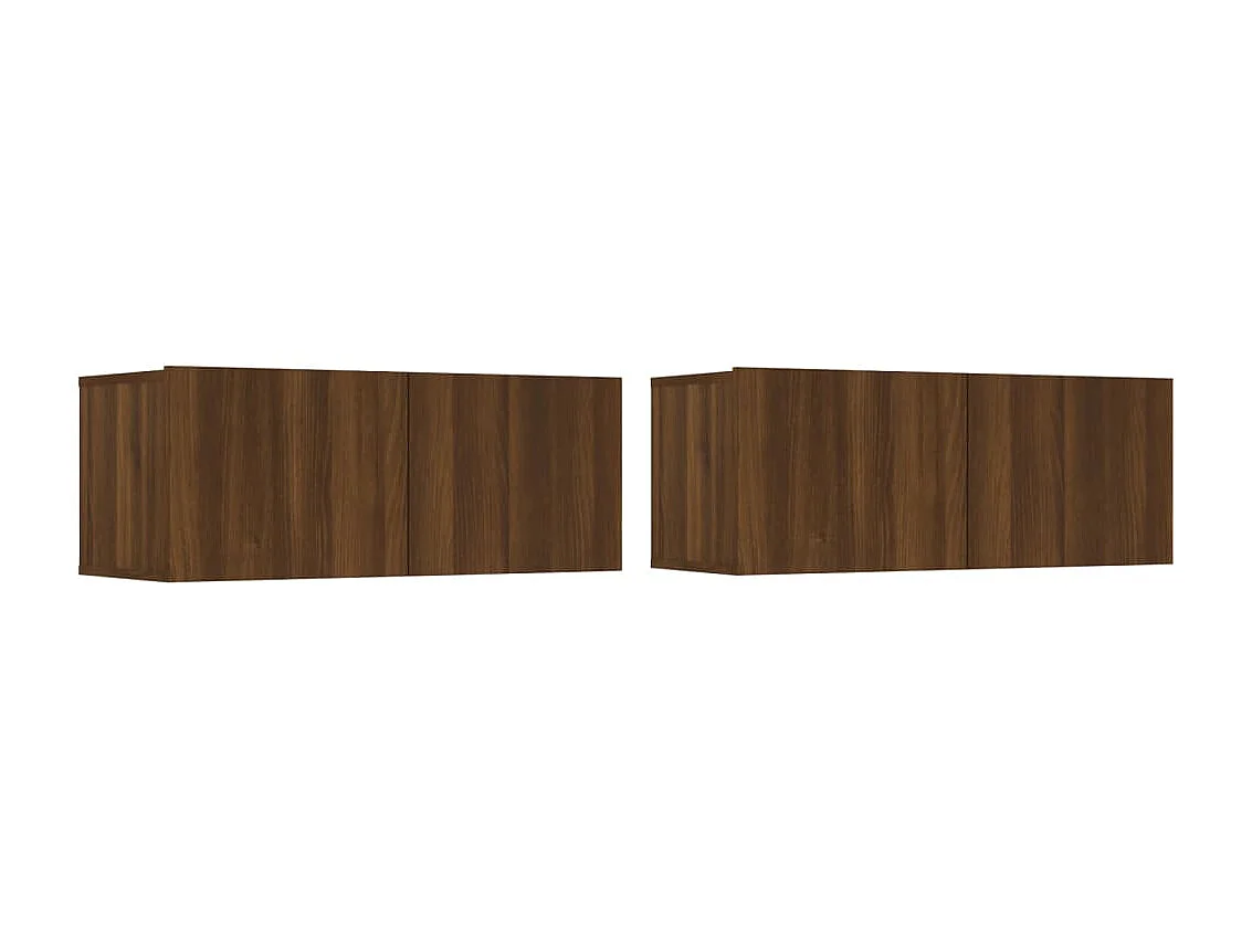 Meubles TV 2 pcs Chêne marron 80x30x30 cm Bois d'ingénierie