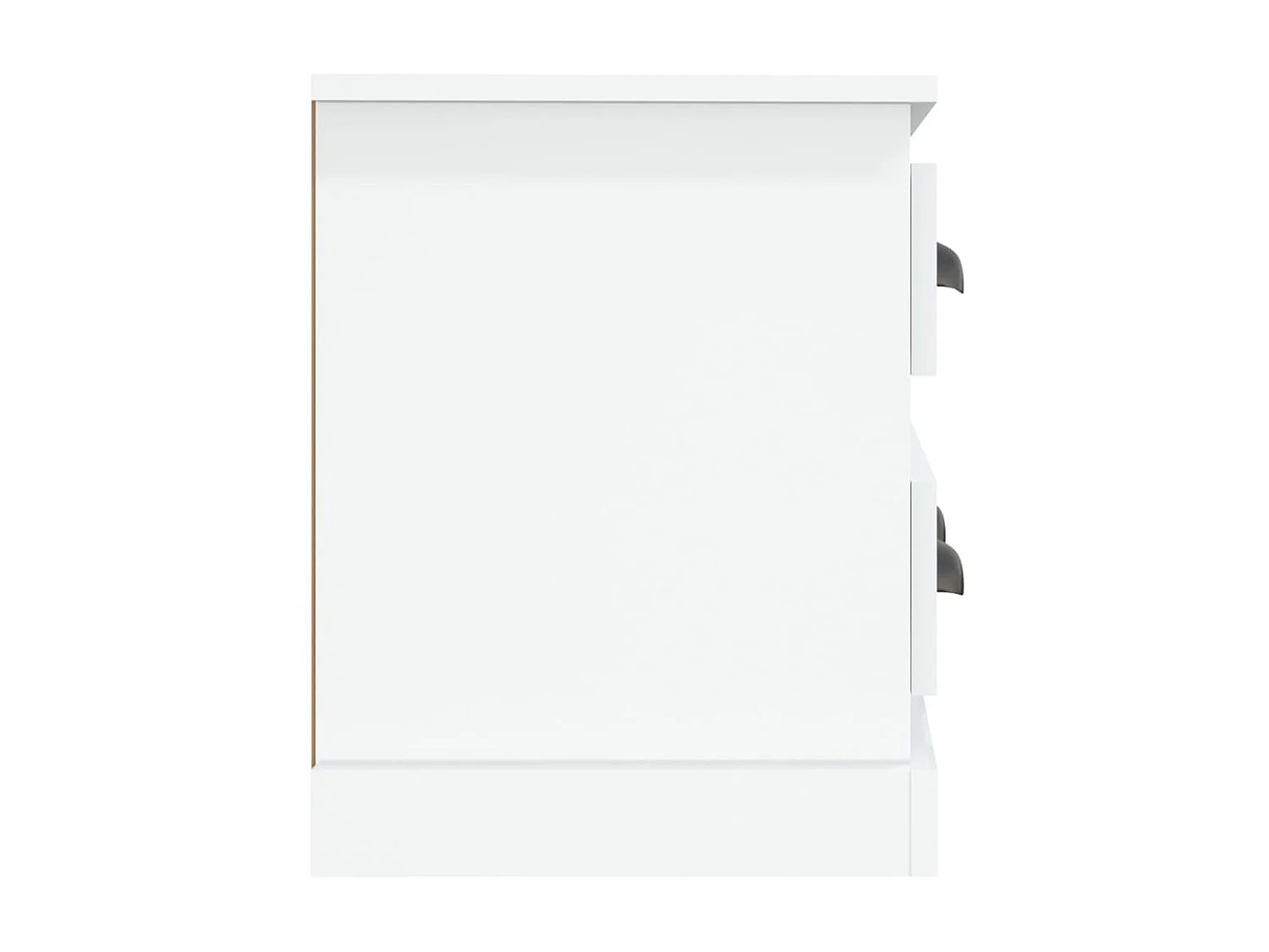Meuble TV blanc brillant 100x35,5x45 cm bois d'ingénierie