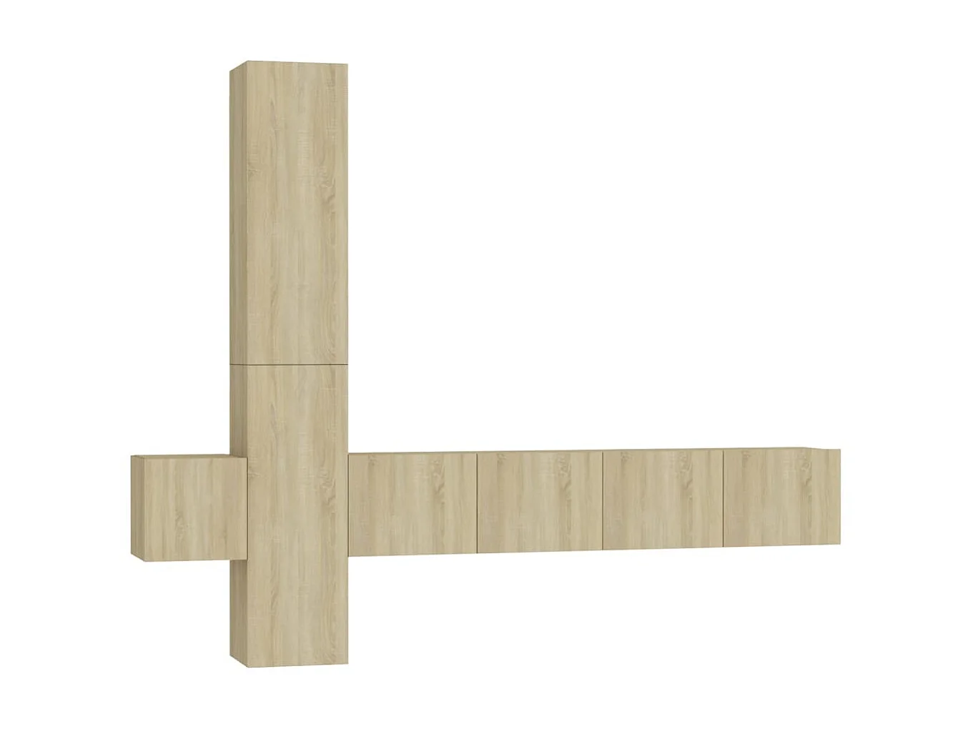 Ensemble de meubles TV 5 pcs Chêne sonoma Aggloméré