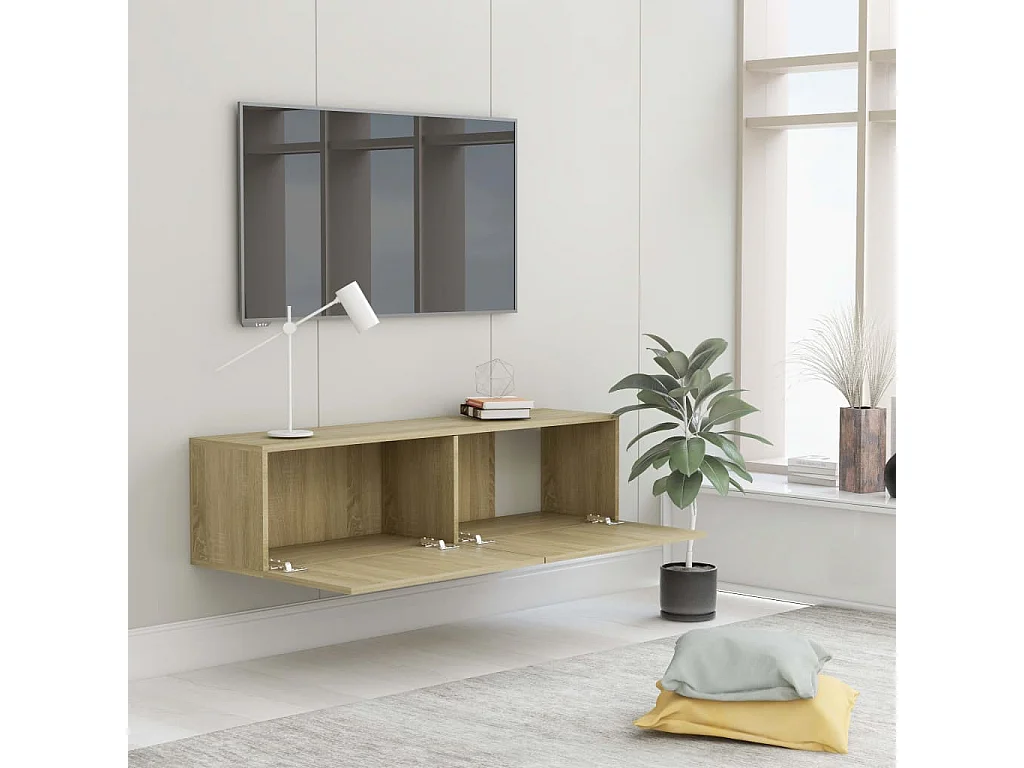 Meuble TV Chêne sonoma 120x30x30 cm Aggloméré