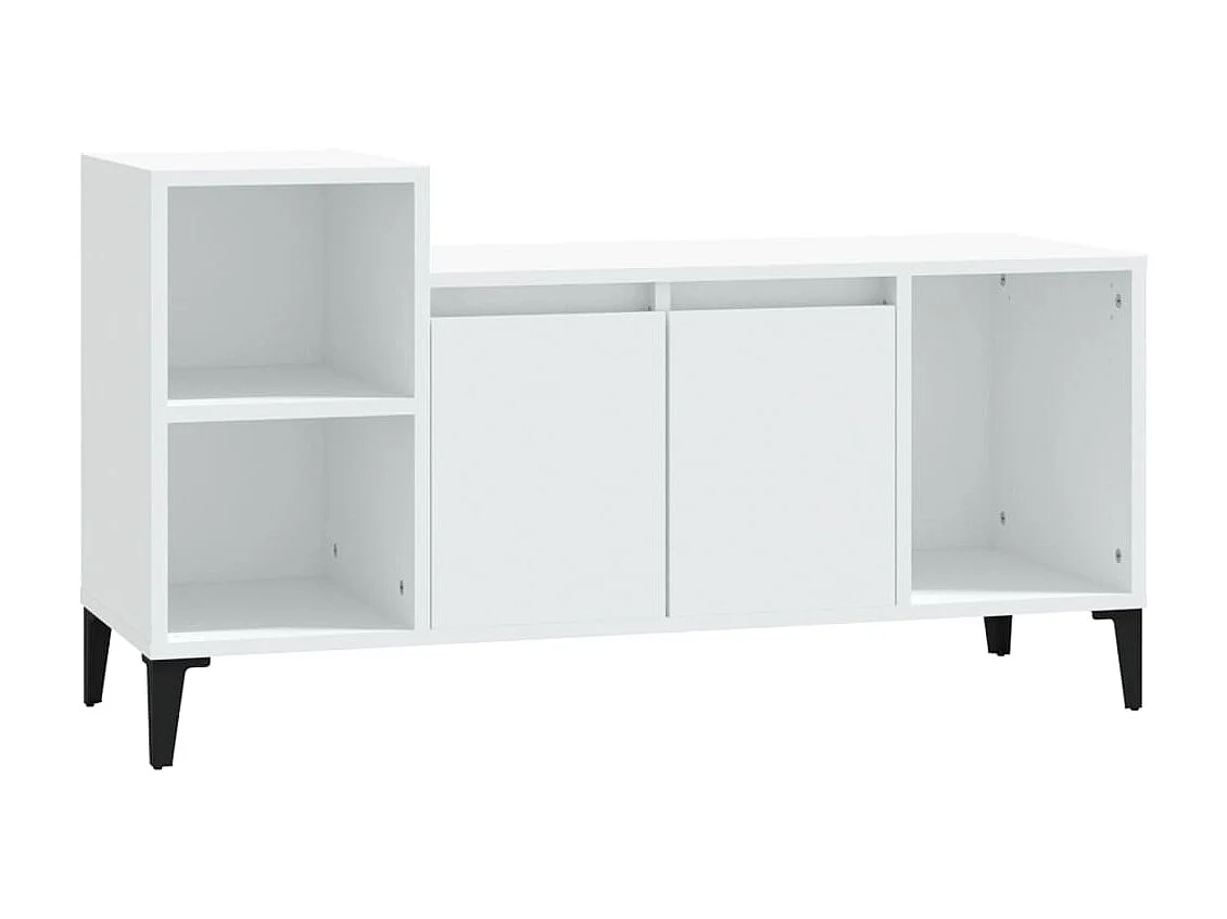 Meuble TV Blanc 100x35x55 cm Bois d'ingénierie