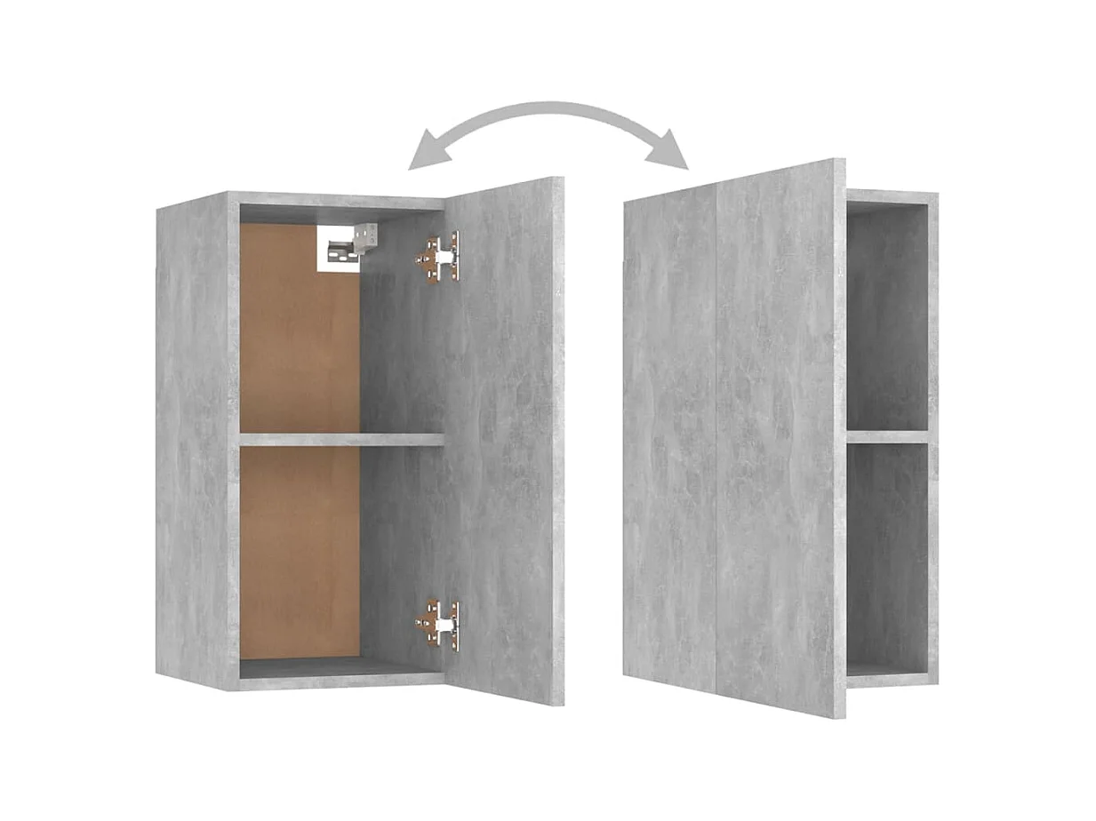 Set mobili TV 7 pz. Truciolare grigio cemento