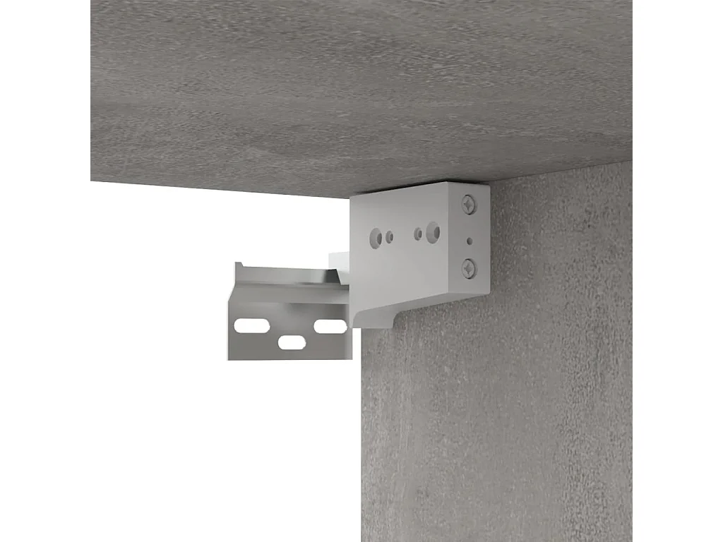 Conjunto de móveis para TV 7 peças em aglomerado cinza concreto