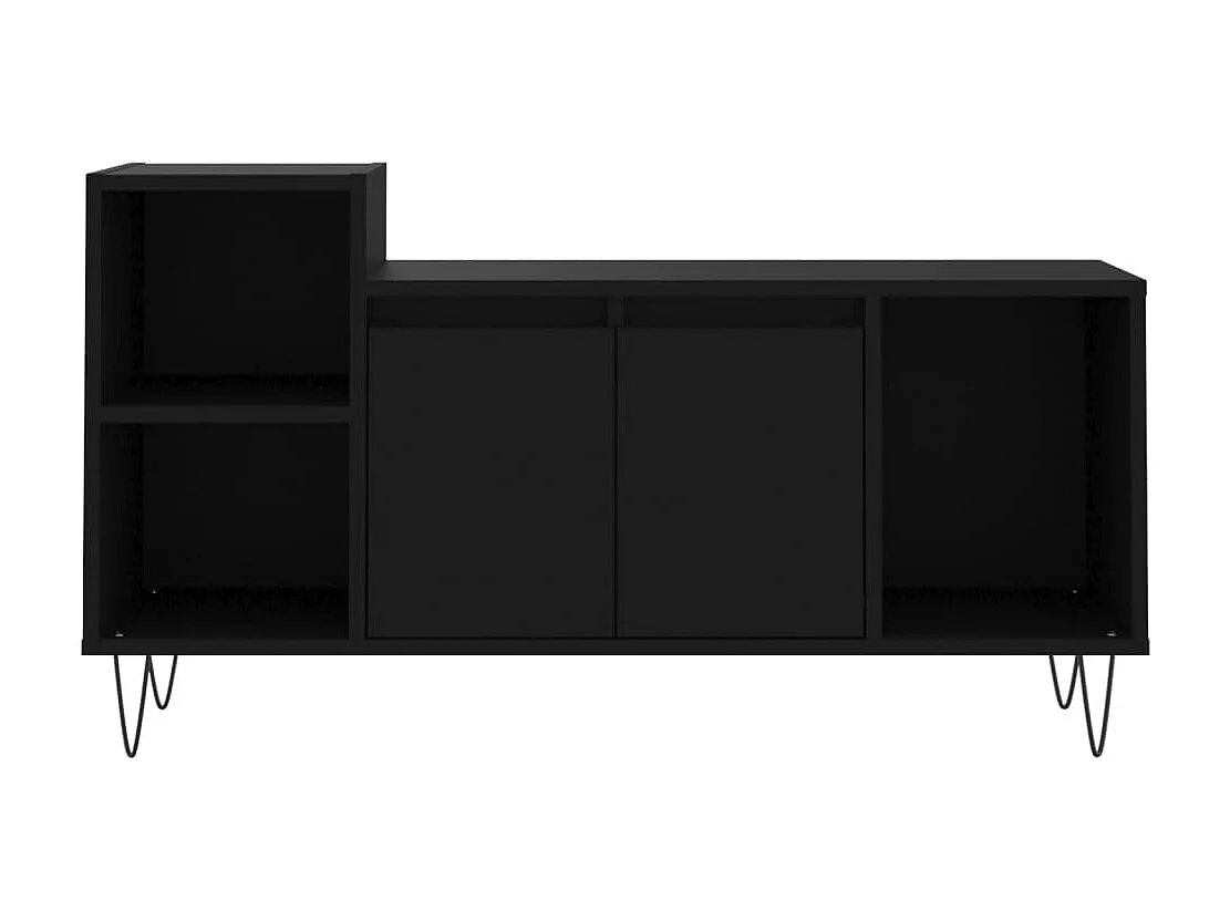 Mueble TV negro 100x35x55 cm Madera contrachapada