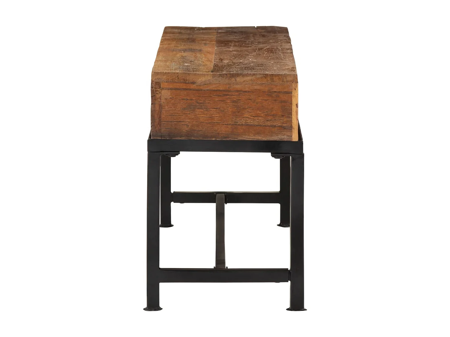 Meuble TV 110x30x46 cm bois massif de récupération