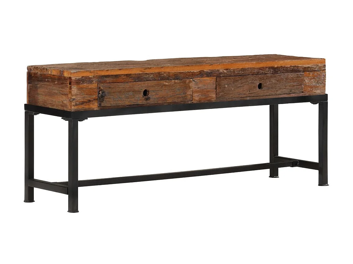 Móvel de TV 110x30x46 cm madeira recuperada maciça