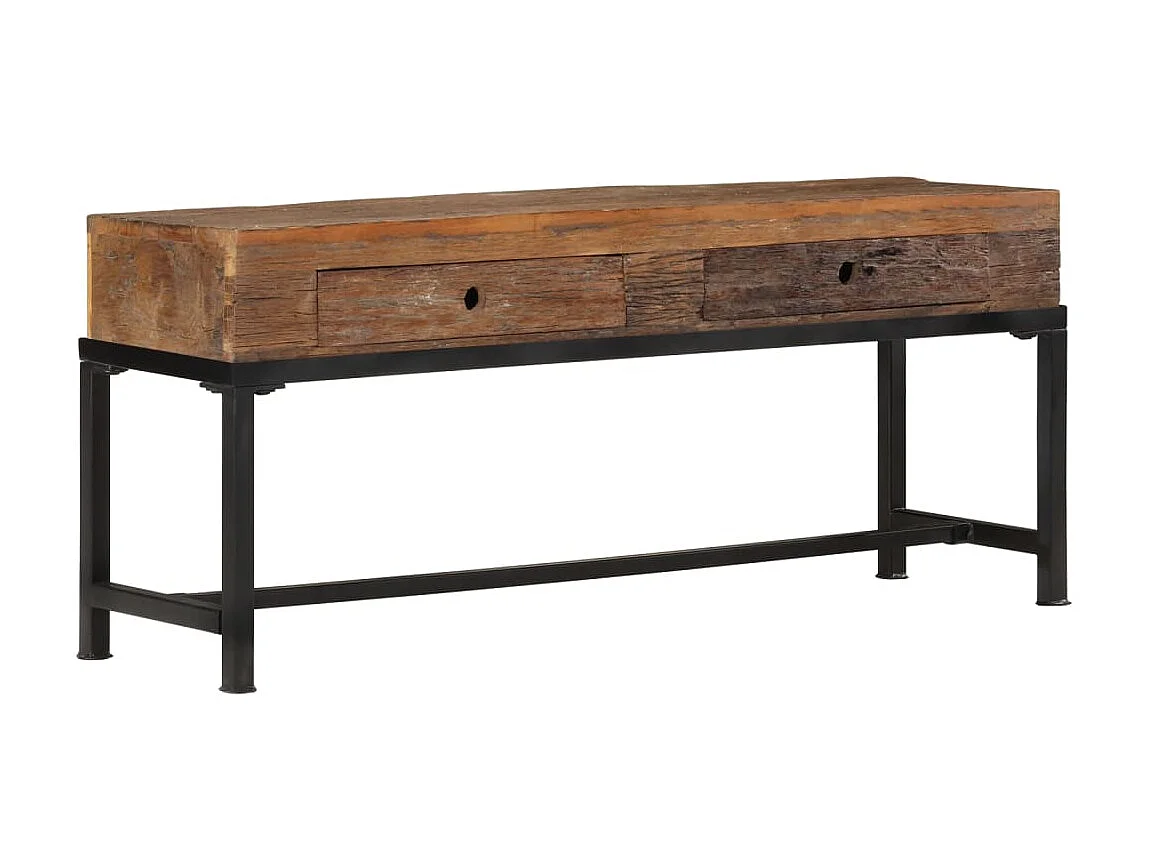 Móvel de TV 110x30x46 cm madeira recuperada maciça