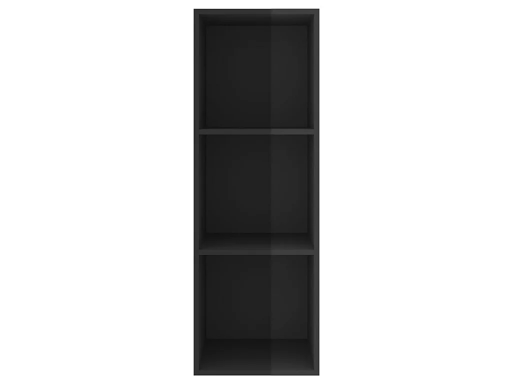 TV-meubel voor wandmontage Glanzend zwart 37x37x107 cm Spaanplaat