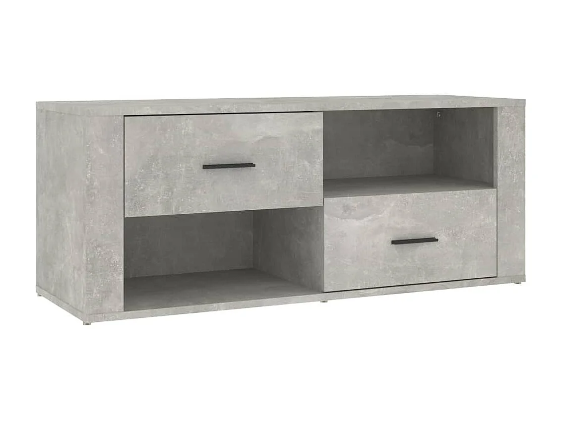 Móvel tv concreto cinza 100x35x40 cm madeira trabalhada