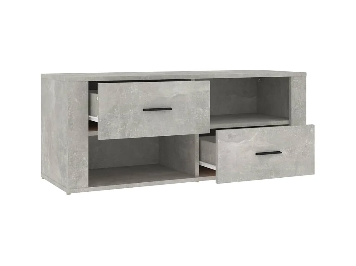 TV-Schrank Betongrau 100x35x40 cm Holzwerkstoff