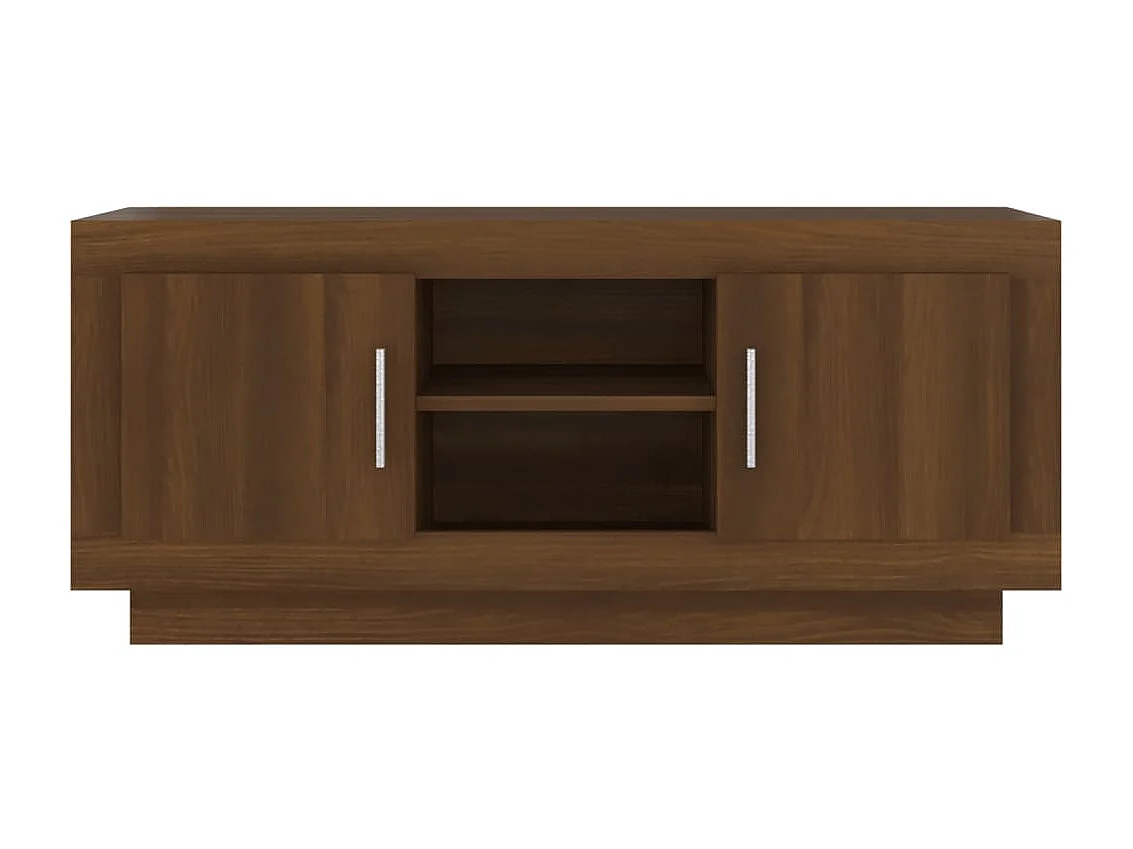 Meuble TV chêne marron 102x35x45 cm bois d'ingénierie