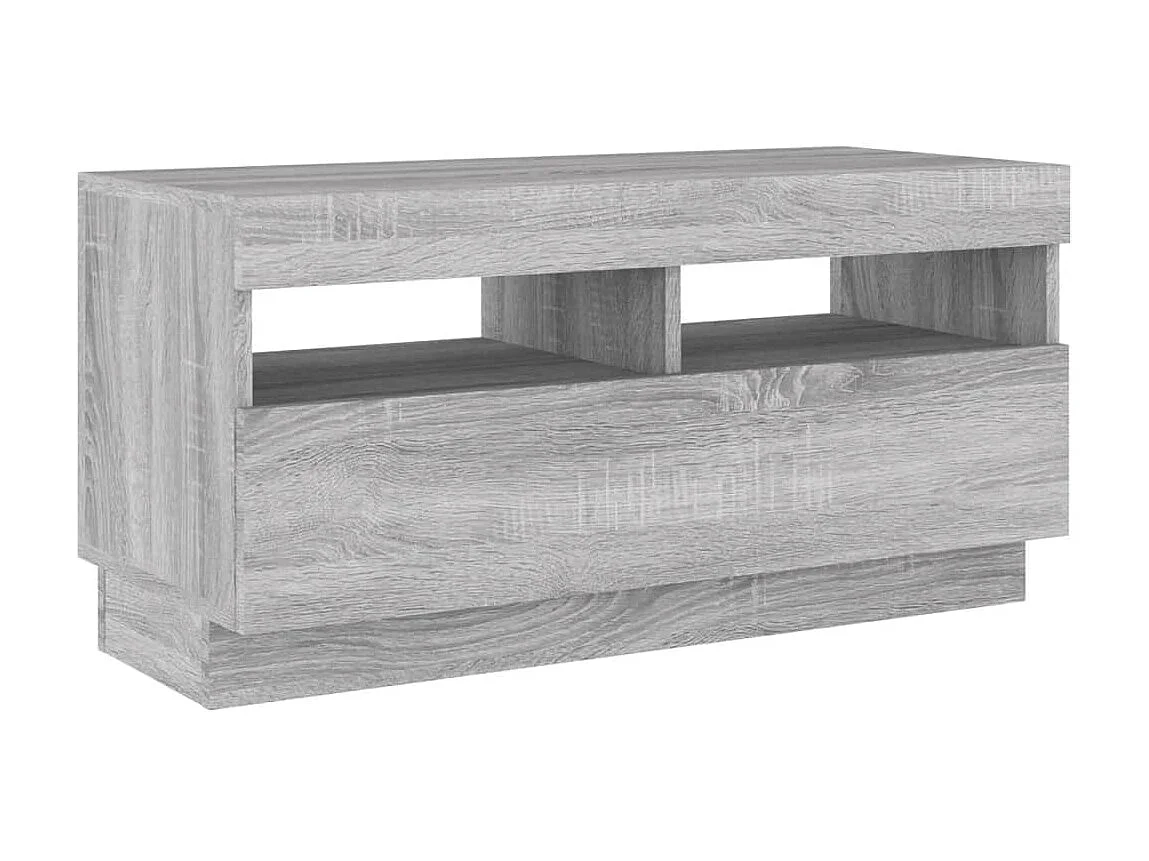 TV-meubel met LED-verlichting sonoma grijs 80x35x40 cm