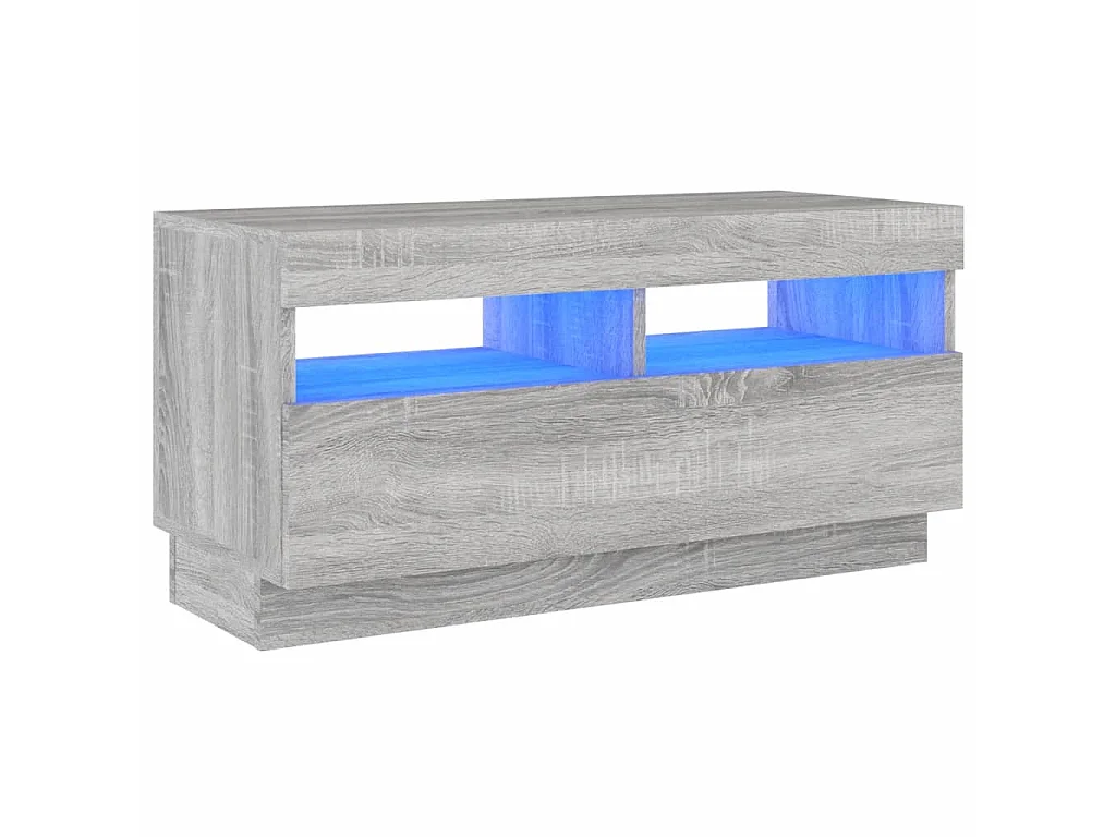 TV-meubel met LED-verlichting sonoma grijs 80x35x40 cm