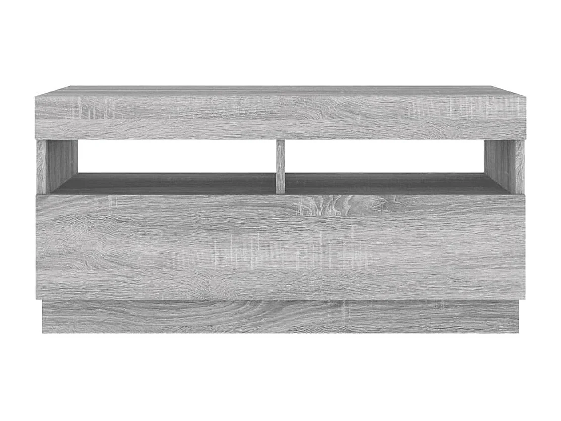 TV-meubel met LED-verlichting sonoma grijs 80x35x40 cm