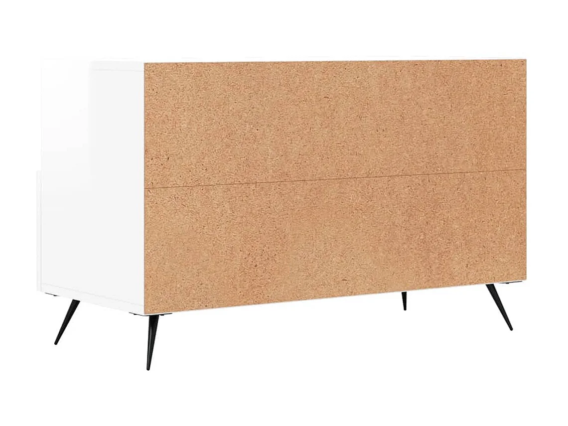 Meuble TV Blanc brillant 80x36x50 cm Bois d'ingénierie