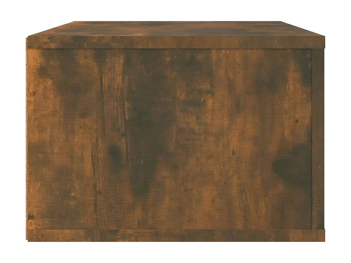 Armoire TV suspendue Chêne fumé 80x36x25 cm Bois d'ingénierie