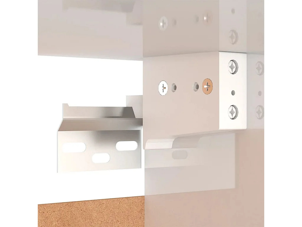 Set mobili TV 10 pezzi in truciolare bianco