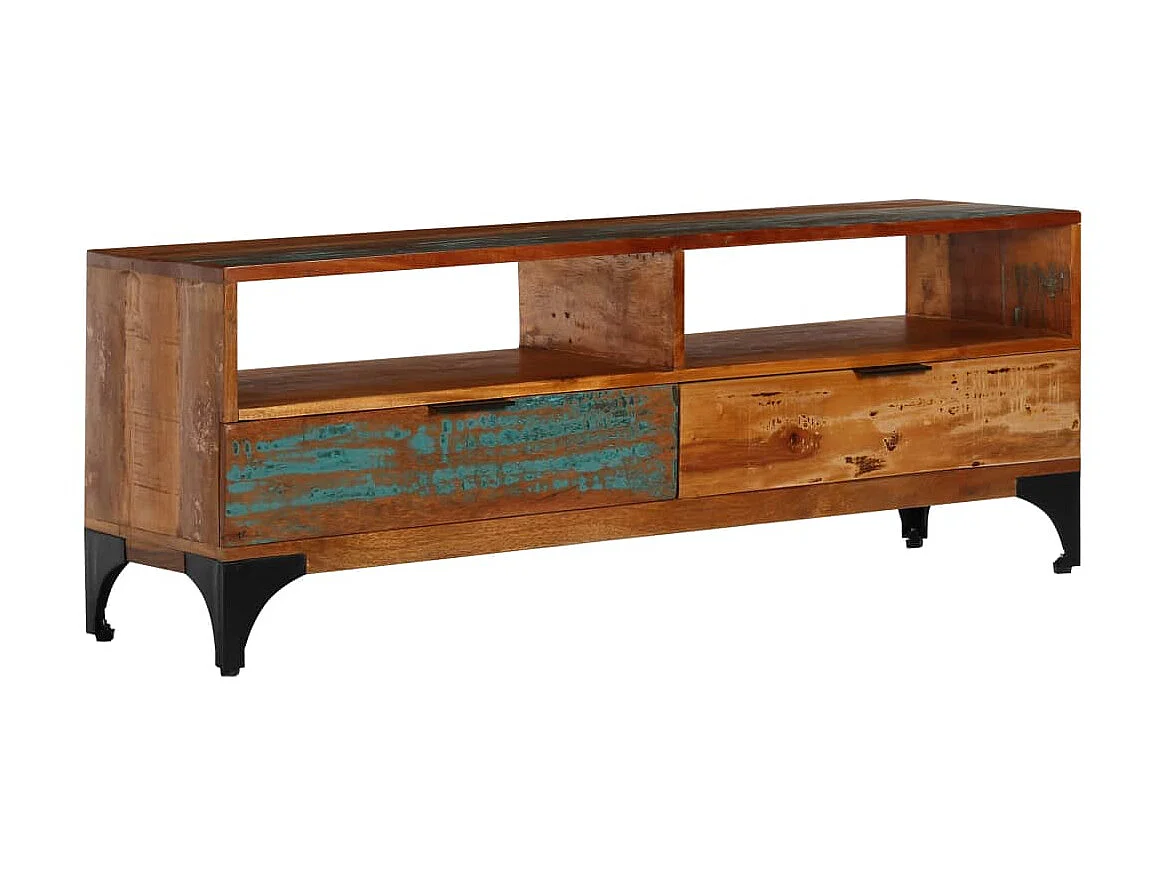 Meuble TV 118 x 35 x 45 cm Bois de récupération massif
