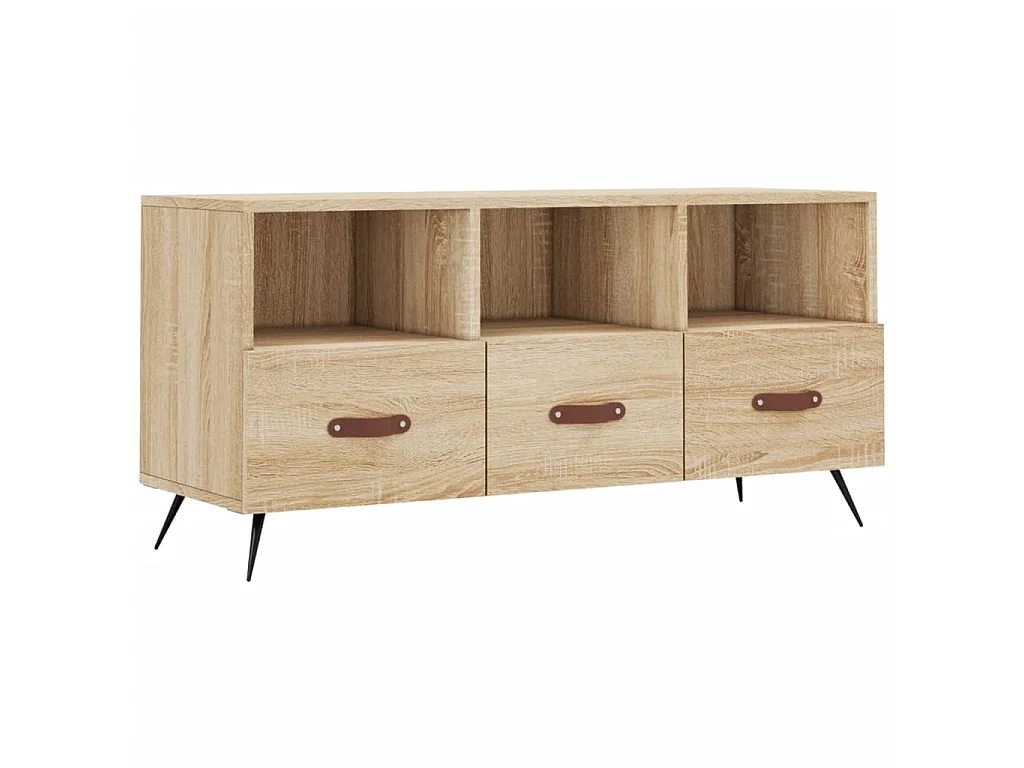 Meuble TV chêne sonoma 102x36x50 cm bois d'ingénierie