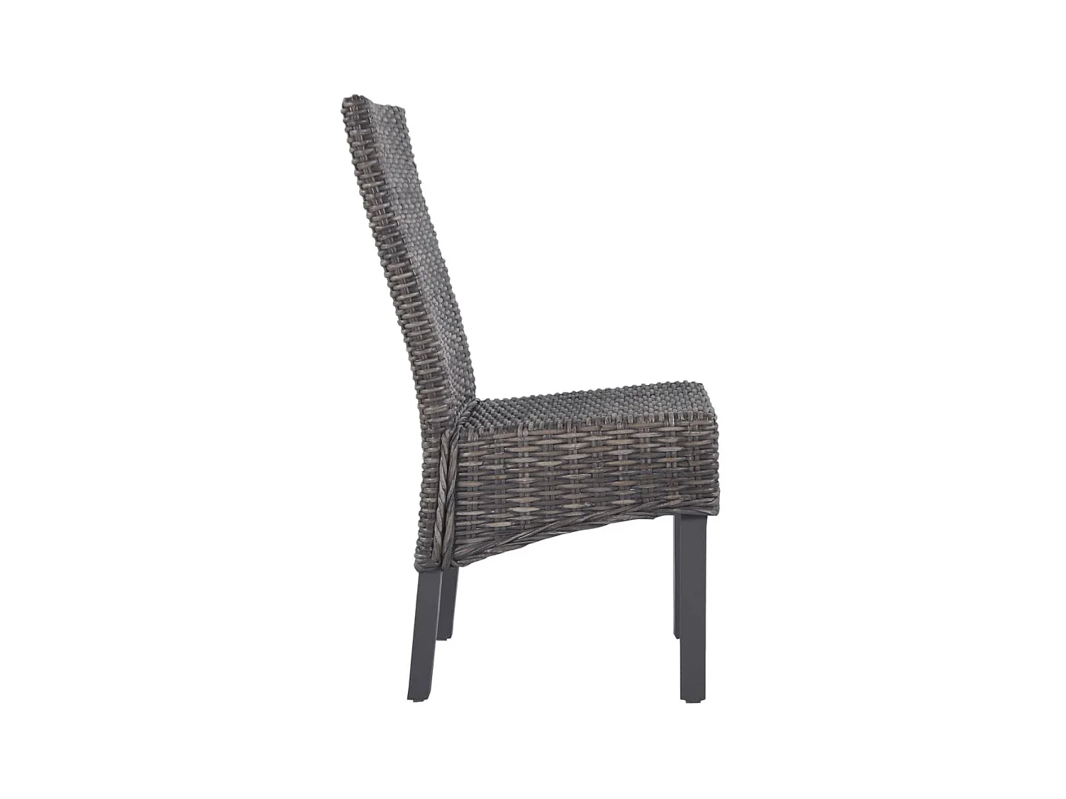 Chaises à manger lot de 6 marron rotin Kubu et bois de manguier