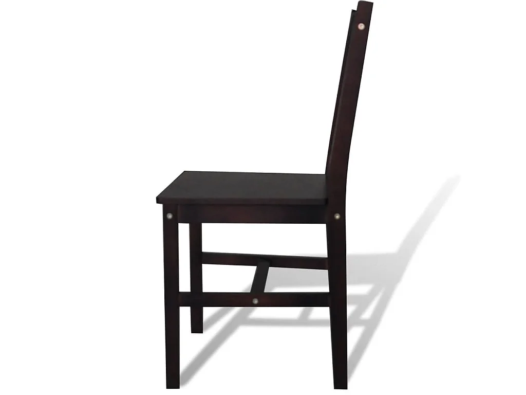 Chaises à manger lot de 6 marron foncé pinède