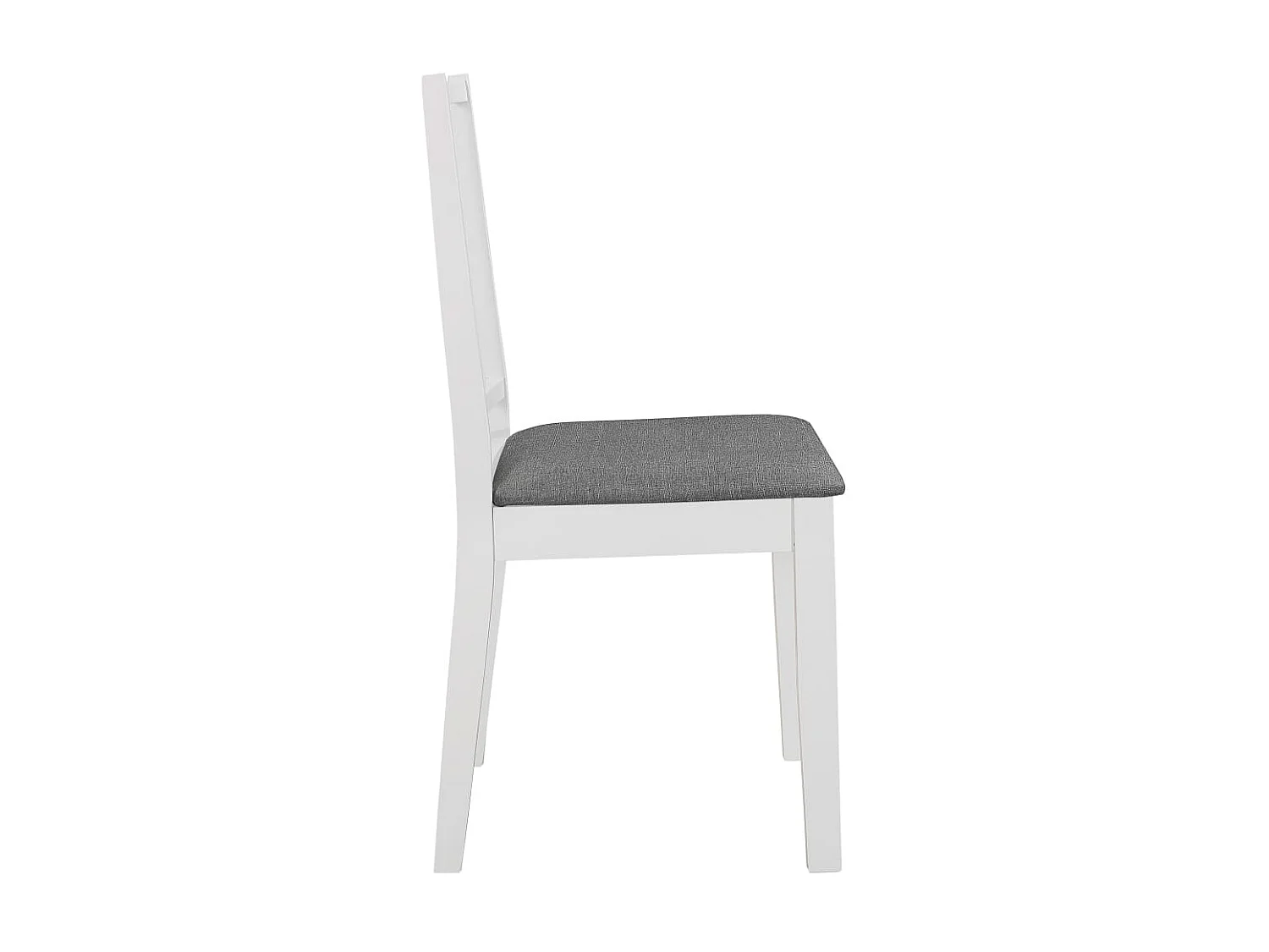 Chaises à manger avec coussins lot de 4 blanc bois solide