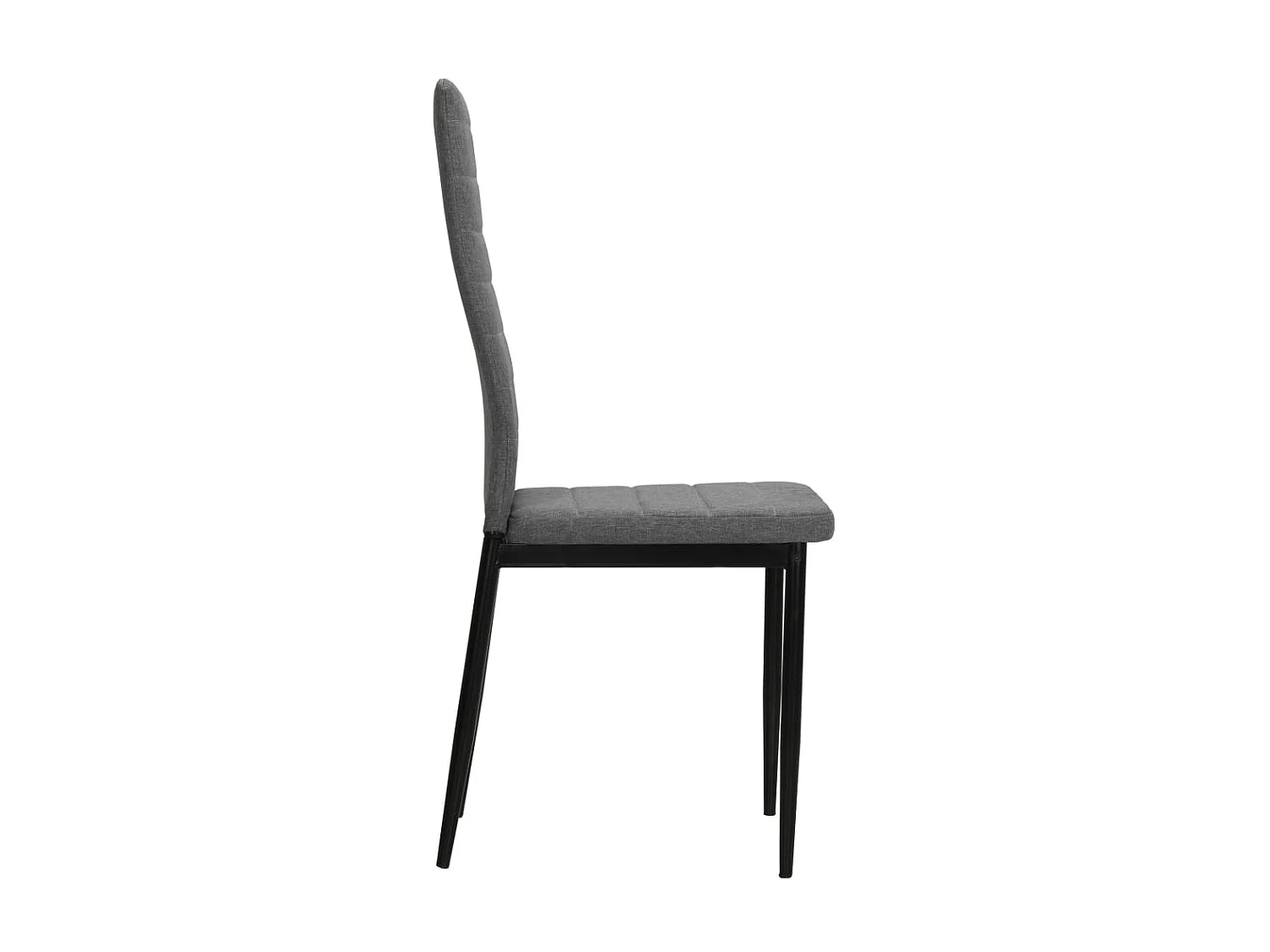 Eetkamerstoelen set van 4 lichtgrijze stof