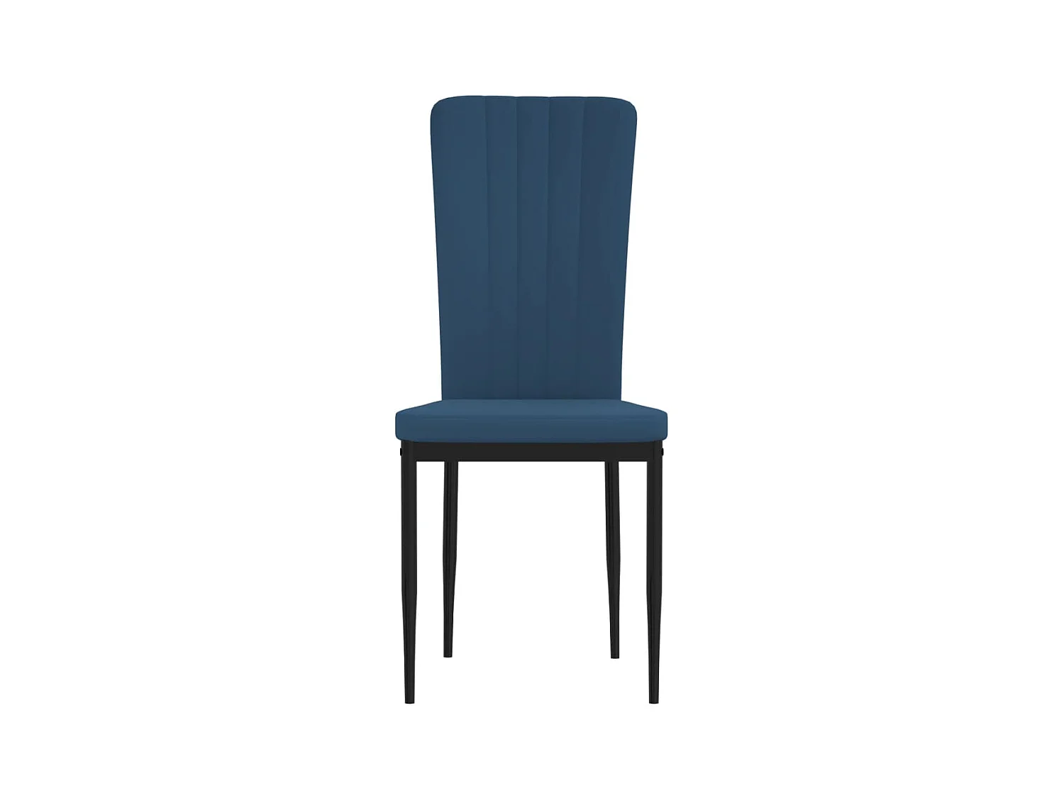 Chaises à manger lot de 4 Bleu Velours