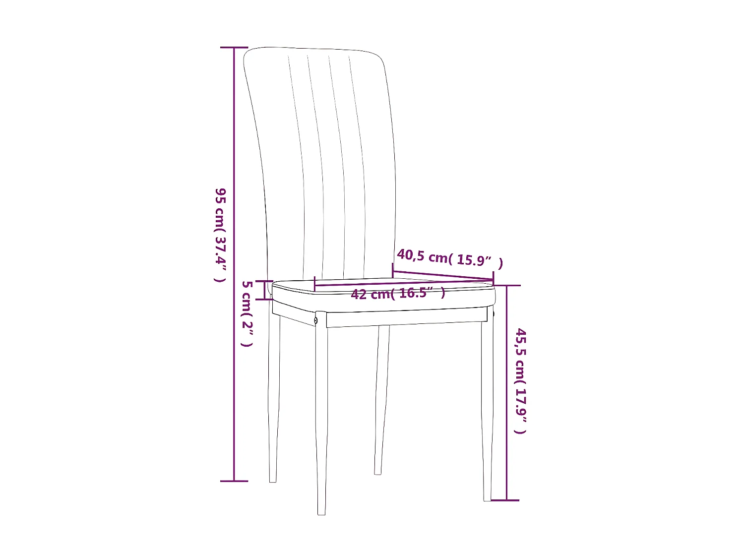 Eetkamerstoelen set van 4 Crème Fluweel
