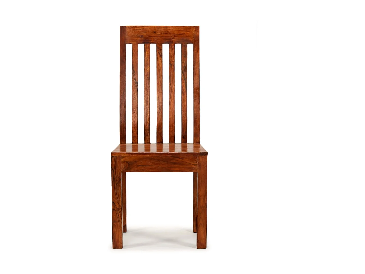 Silla de comedor 2 piezas madera con acabado miel moderna