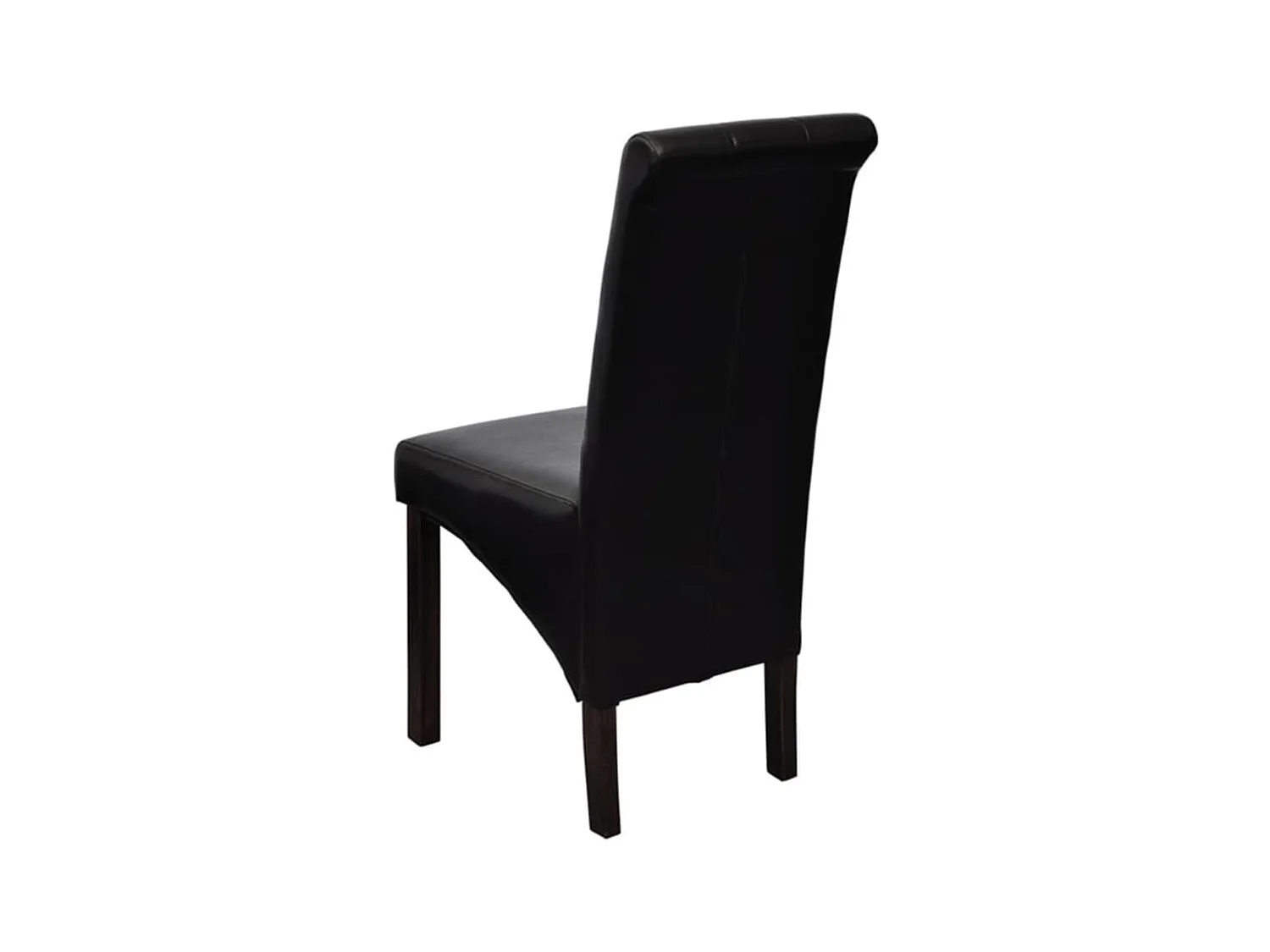 Chaises à manger lot de 2 noir similicuir