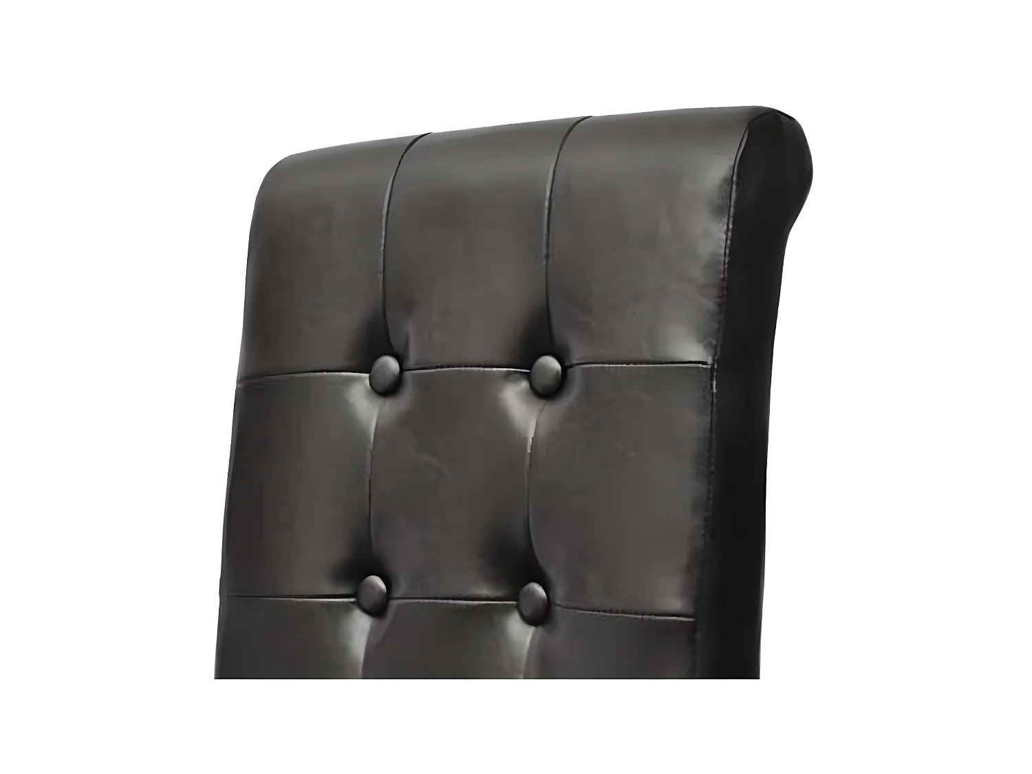 Eetkamerstoelen set van 4 bruin kunstleer