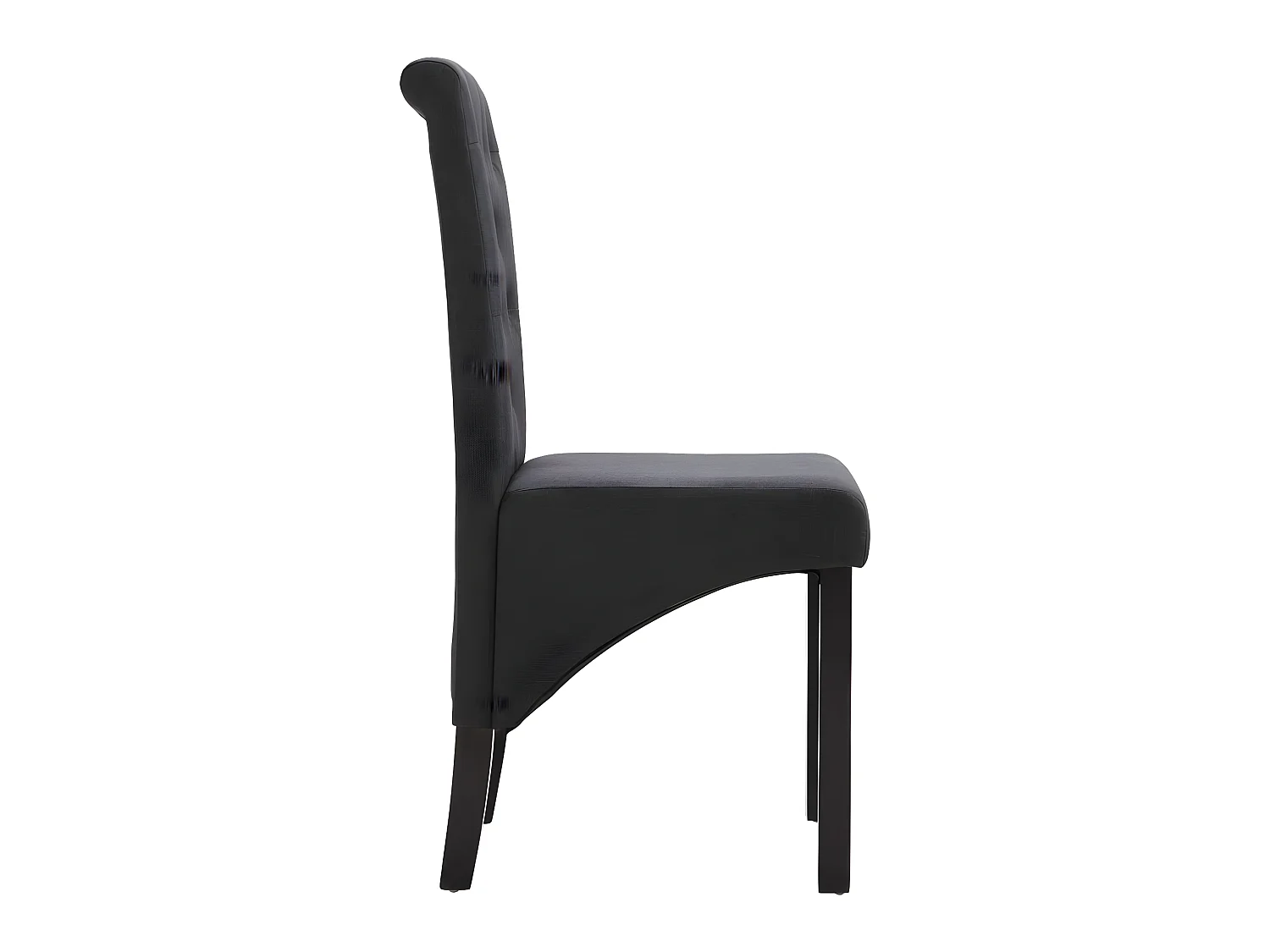 Eetkamerstoelen set van 2 donkergrijze stof